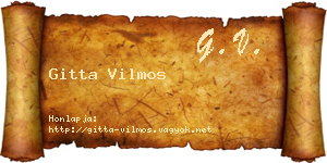 Gitta Vilmos névjegykártya